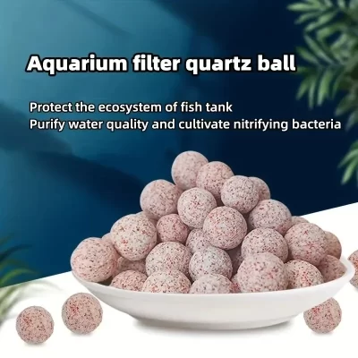 200g aquário bola de quartzo filtro de tanque de peixes mídia partículas ocas bola biológica bio filtro para acessórios de aquário