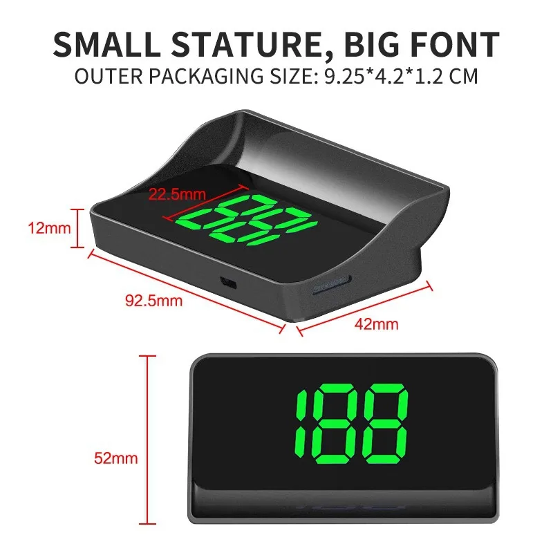 V9 car high-definition display KMH digital HUD windshield projection suitable for all automotive electronic components - Image 5