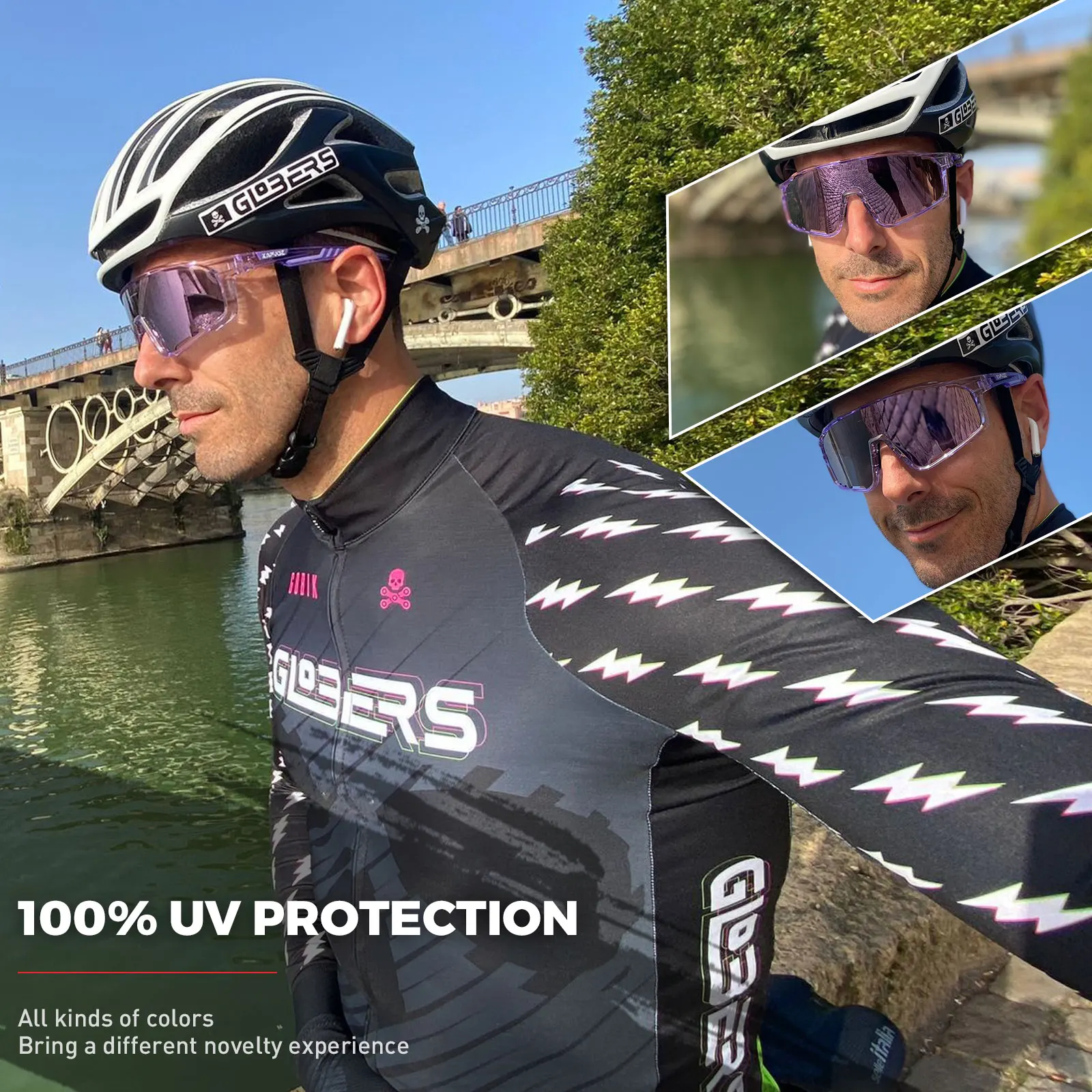 Kapvoe UV400 Cycling Sunglasses Men MTB Sport Glasses Outdoor Hiking Camping Goggles Women Road Bike Bicycle TR90 Frame 2023 - Image 3
