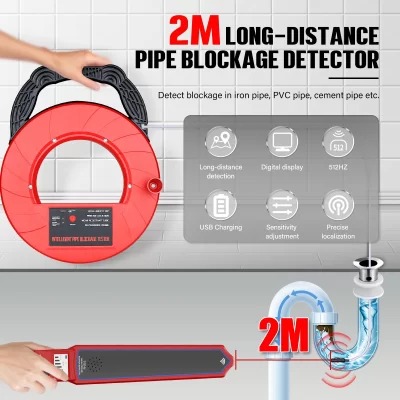 512hz localizador inteligente pipeline bloqueio entupimento encanadores instrumento tubo de ferro bloqueio detector diagnóstico-ferramenta scanner ﻿