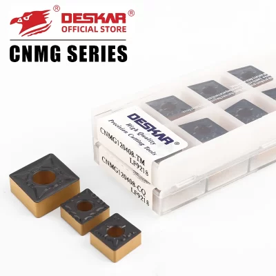 Deskar cnmg120404 cnmg120408 cnmg120412 tm cq lf9218 100% ferramentas de torneamento de torno originais inserções de carboneto lâminas de corte para aço
