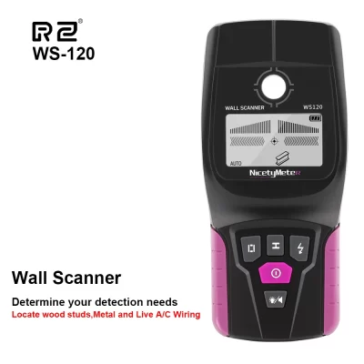 RZ Scanner de parede multifuncional Detector de parede Fios ao vivo Cabo PVC Tubo de água Metal Finder Scanner
