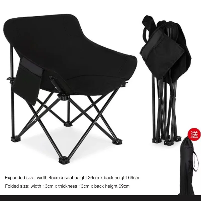 Cadeira dobrável portátil ao ar livre com saco de armazenamento dobrável carro cadeira ao ar livre rolamento leve forte passeio conforto equipamentos acampamento - Image 5