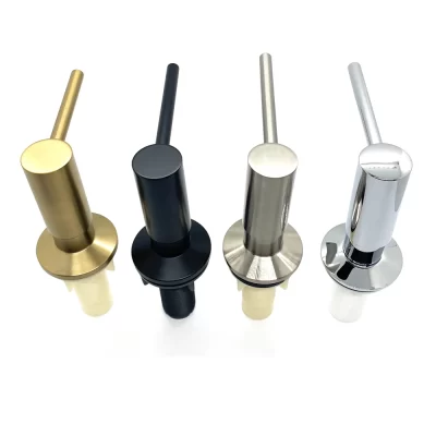 Dispensador de sabão líquido para pia de cozinha, latão, loção embutida, cabeça da bomba, 1m de extensão, kit de tubo de silicone