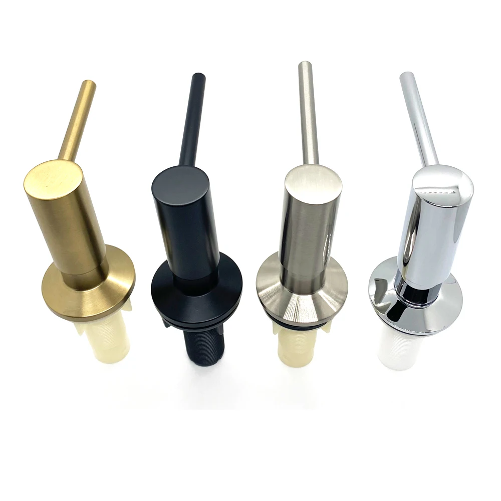 Dispensador de sabão líquido para pia de cozinha, latão, loção embutida, cabeça da bomba, 1m de extensão, kit de tubo de silicone