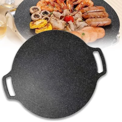 Kosun coreano grill pan antiaderente churrasco de alumínio assado maifan pedra frigideira para acampamento ao ar livre indoor fogão a gás indução