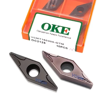 Pastilhas de torneamento OKE VCMT VBMT 110302 110304 160404 160408 160412 Inserções de carboneto de torno de OTM OTR OTF OC2125 OC2325S OP1215 OP1315