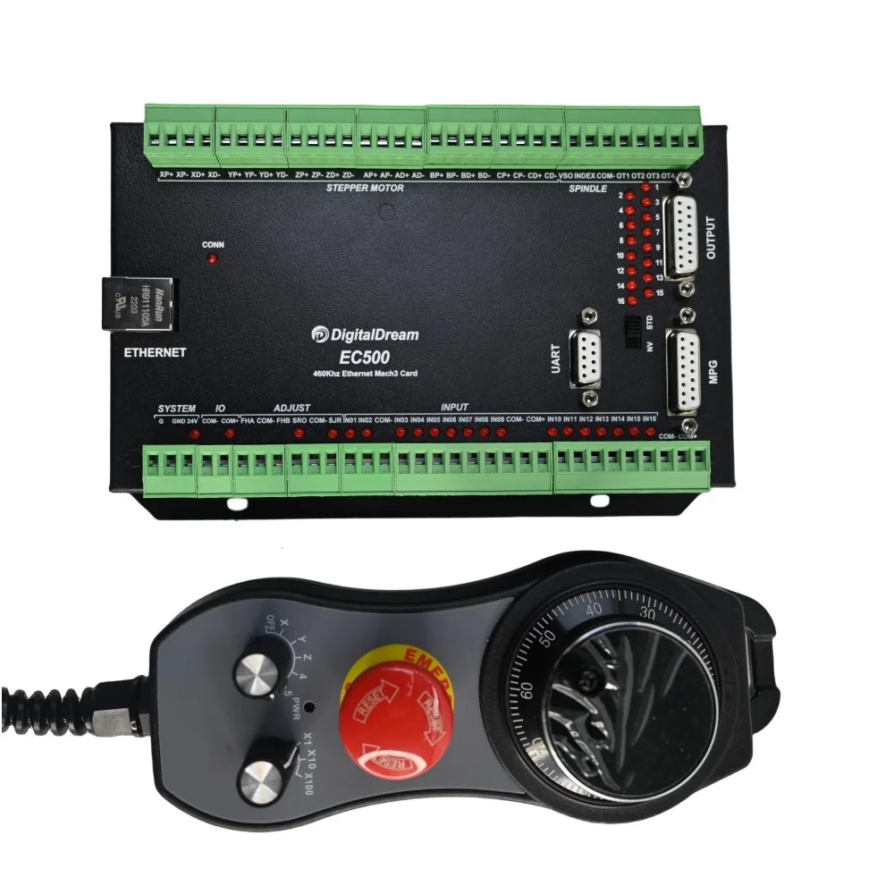 Placa controladora de movimento CNC-Ethernet EC500 Placa de interface Mach3 de 4/6 eixos 460Khz para máquinas de gravação e fresagem CNC - Image 2
