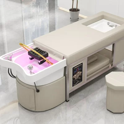 Lavatório de salão de cabeleireiro de porcelana spa shampoo cama pedicure cadeira de pés salões de beleza de cabelo japonês maca tailandesa barbear