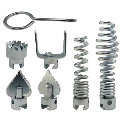 Conjunto de cabeça de corte combinada para limpador de drenagem ABYK Cabeça de travamento automático adequada para máquina de dragagem de tubos Conjunto de 7 peças