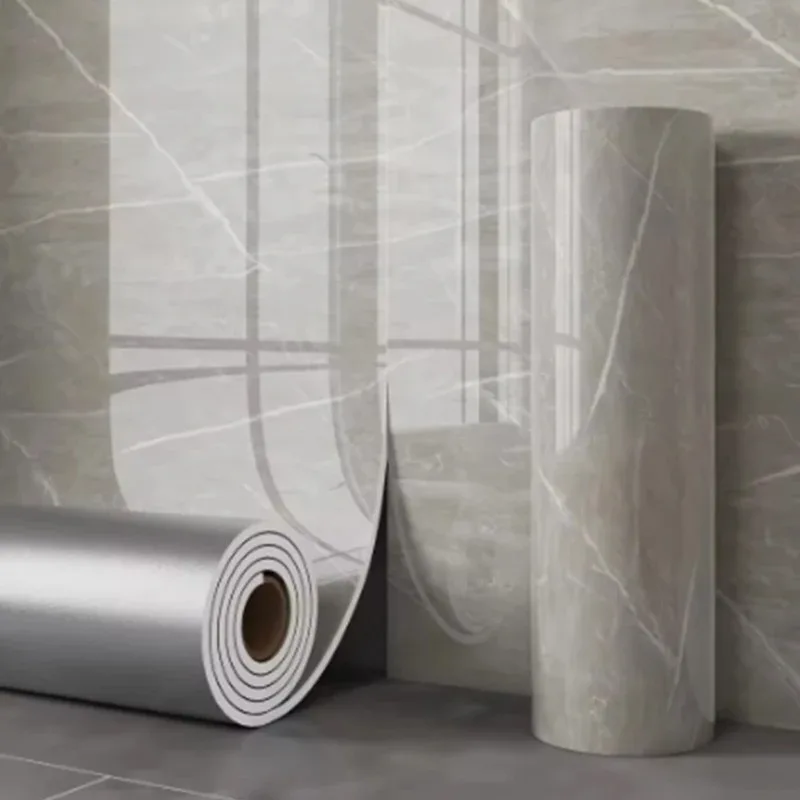 1 rolo de mármore espuma grossa imitação de telha cerâmica auto-adesivo papel de parede quarto cozinha anti mancha de óleo adesivo de parede
