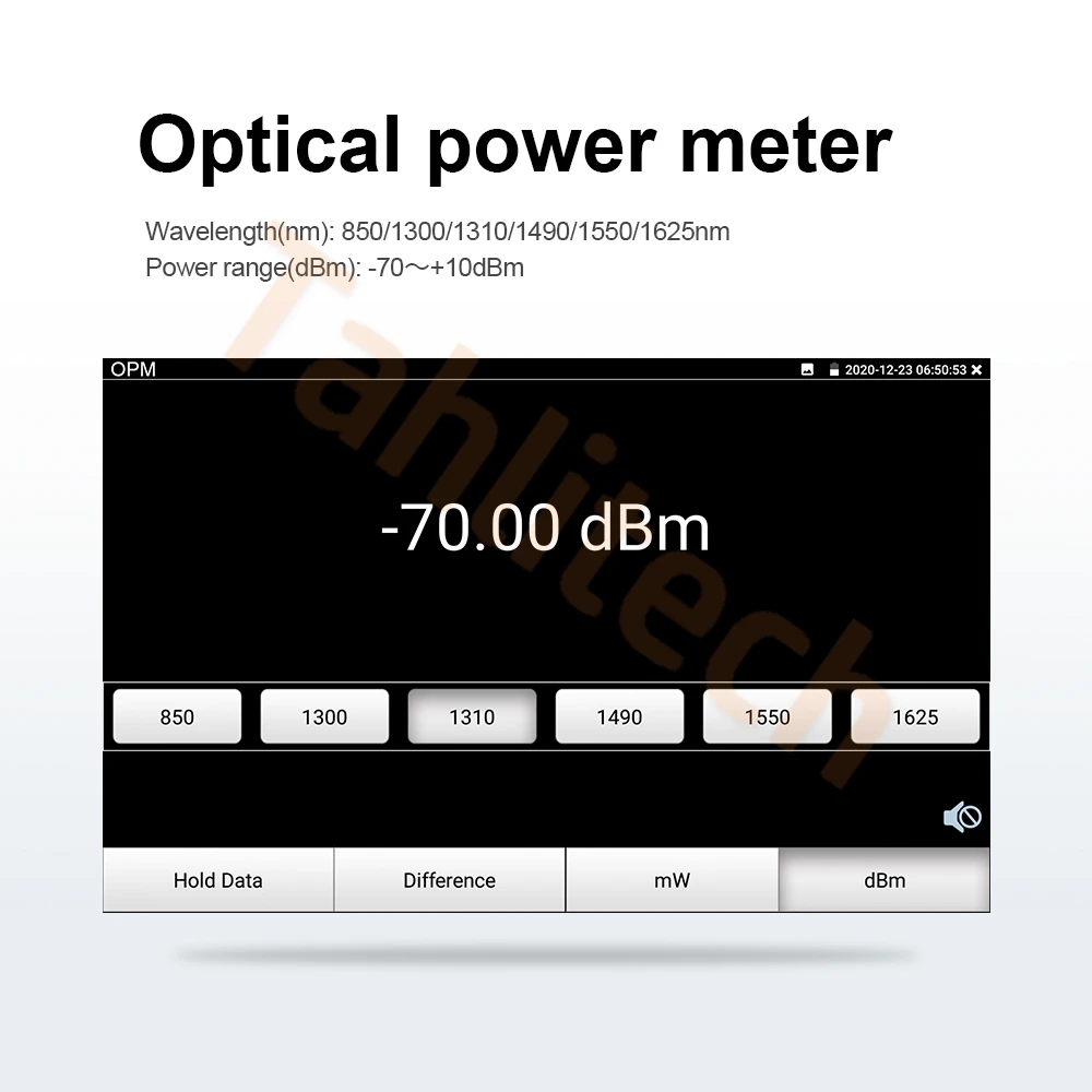 Detector de falhas de fibra óptica otdr testador medidor de potência para opm vfl ols mapa de eventos ethernet fibra 100km teste rangecable tester - Image 6