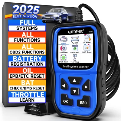 AUTOPHIX-OBD2 Varredor automotivo para Audi, motor de TPMS, ABS, EPB, registro da bateria todo o sistema, ferramenta diagnóstica do carro, 5600