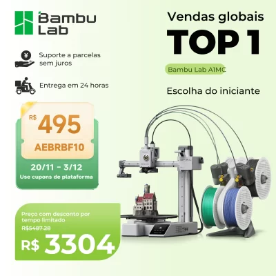 Bambu Lab A1 mini Combo with AMS lite 4 Colors Prints Quiet 45dB Eco-Friendly Rapid Heatbed Heating for Desktop Environments