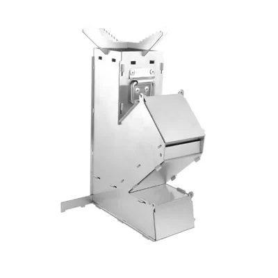 Fogão de foguete para churrasco, fogão de cozinha de aço inoxidável portátil dobrável, fogão de acampamento ao ar livre, queima de madeira para viajar, churrasco, piquenique