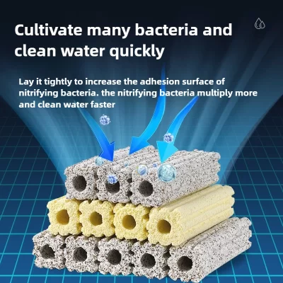 Nano bactérias casa material de filtro do tanque de peixes lagoa de peixes sistema de purificação de água nitrificação cultura material de filtro inferior