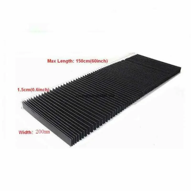 1pc Protective Flat Accordion Bellows Dust Cover 200mm CNC Milling Engraver Machine Accessories - Image 6