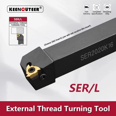 Ser1010h11 ser1212h16/11 ser1616h16/11 ser2020k ser2525m ferramenta de torneamento de rosca externa ser sel torno barra de corte suporte de ferramenta cnc