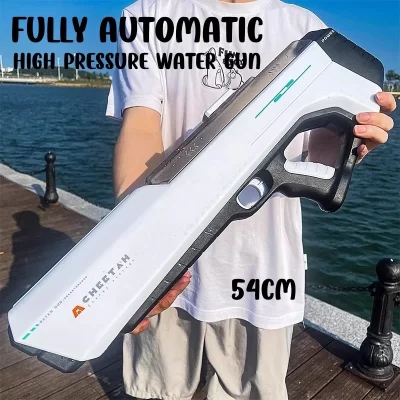 Pistola de água elétrica de alta pressão, totalmente automática, absorve explosão de água, brinquedos para crianças, verão, piscina ao ar livre, jogos de luta, presentes