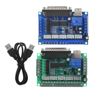 1pcs MACH3 Engraving machine 5 Axis CNC Breakout Board With Optical Coupler For Stepper Motor drive controller no with USB cable