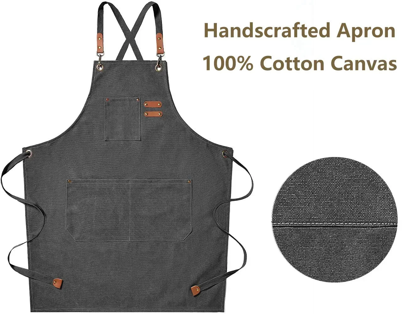 Nova moda lona aventais de cozinha para mulher homem chef trabalho avental para grill restaurante bar loja cafés beleza unhas estúdios uniforme - Image 2