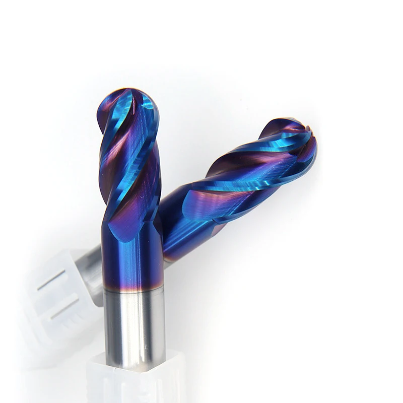 Hrc65 4 flauta bola fresa carboneto de tungstênio cortador cnc roteador bit fresa ferramenta r0.5 6mm 8mm 10-20mm para metal aço - Image 2