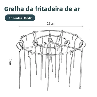 Suporte para Churrasqueira de Aço Inoxidável 36 Estilo Americano Tipo Forno Especializado Suporte para Espetinhos de Churras...