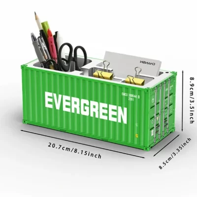 1/20 Scale Simulated Shipping Cargo Container Model Pen Holder Storage Box New Styles Plastic Storage Box Desktop Organizer