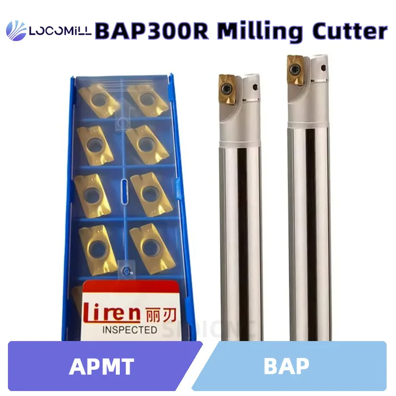 LOCO BAP300R Milling Cutter APMT1135 CNC Cutter BAP 300R Milling Tool Holder CNC Milling Rough Machining Carbide APKT1135