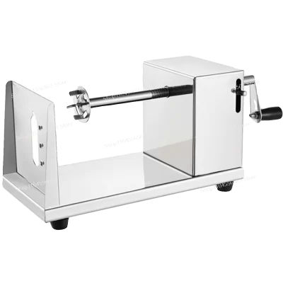 Commercial stainless steel manual cyclone potato tower machine potato machine, household tornado potato chip machine