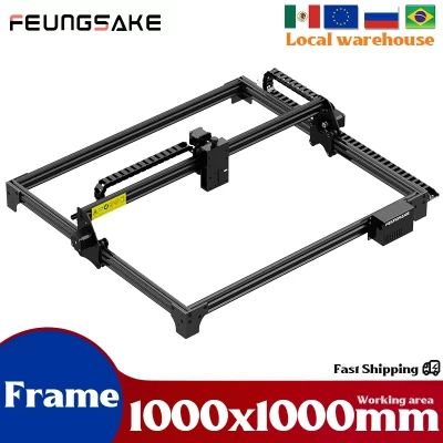 Grande quadro de gravador a laser cnc apenas 1000*1000mm kit de quadro de máquina de gravação e corte a laser peças de máquina de roteador cnc