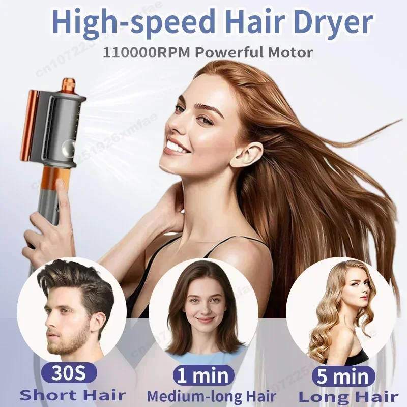 6 em 1 modelador de cabelo de íon negativo de alta velocidade secador de cabelo multi modelador de cabelo profissional escova para ondulação presente para mulher - Image 3