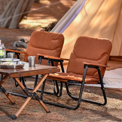 Comfortable Hiking Camp Chair Folding Outdoor 150KG 1-2 Person Large Space Kamp Sandalyesi Camping Chair with Backrest