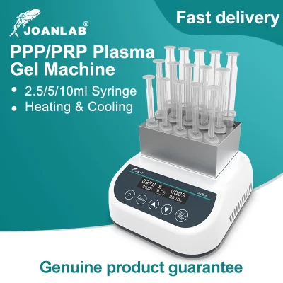 JOANLAB PPP Plasma Gel Machine Portable PRP Heating Gel Maker Bio Filler For 2.5/5/10ml Syringe Beauty Machine DB100G