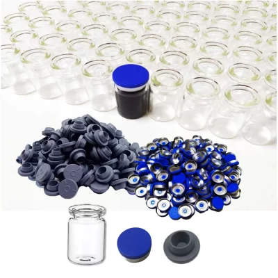 100PCS 5ml Transparent Glass Lab Vial With Caps & Stopper Small Bottles Experimental Test Liquid Containers Transparent Lab Vial