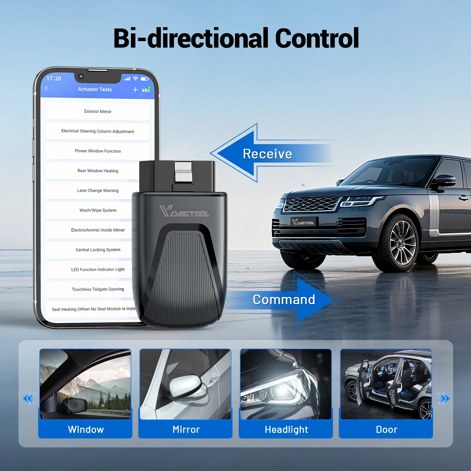 2026 VDIAGTOOL D200 Bluetooth OBD2 Scanner Atualização gratuita para todos os sistemas de diagnóstico de carro 23 Reinicialização J2534 FCA OBD2 Leitor de código - Image 6