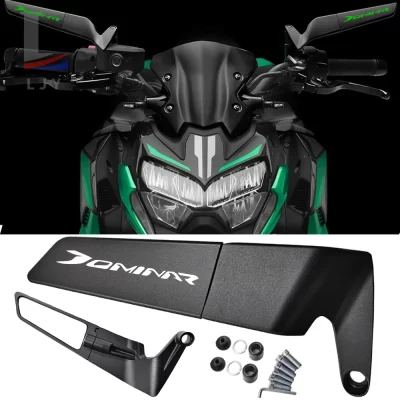 Espelho retrovisor para motocicleta, asa fixa, cnc, para bajaj dominar 400 dominar400