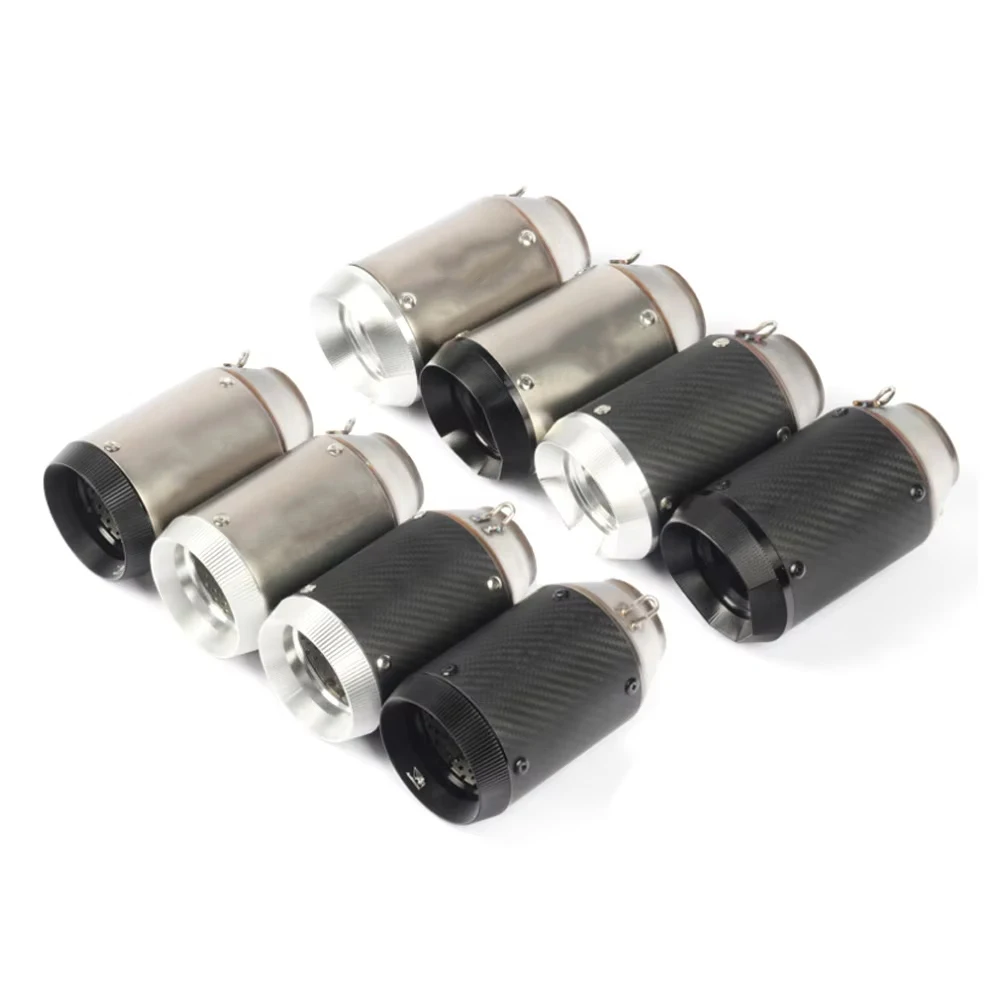 51mm universal deslizamento na motocicleta gp escape cnc fibra de carbono silenciador para kawasaki z900 fz6 rc390 s1000xr