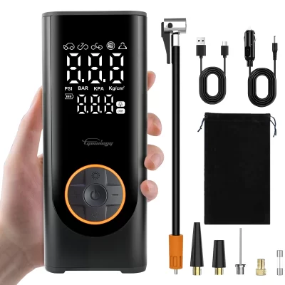 GUWIEYG 150 PSI Air Pump Cordless Tire Inflator Portable Air Compressor 150 PSI Air Pump for Car Tires with 6000mAh Battery