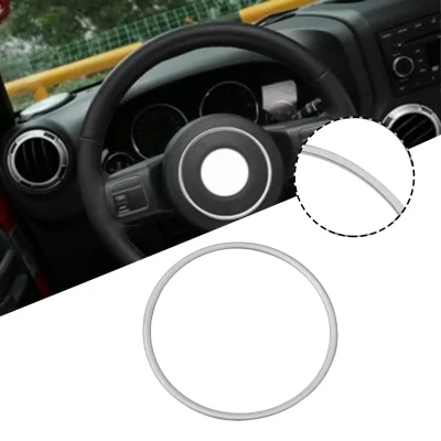Anel de guarnição do volante de substituição para jeep para wrangler jk 2011 2017 e para compass 2010 2015 melhorando o estilo interior