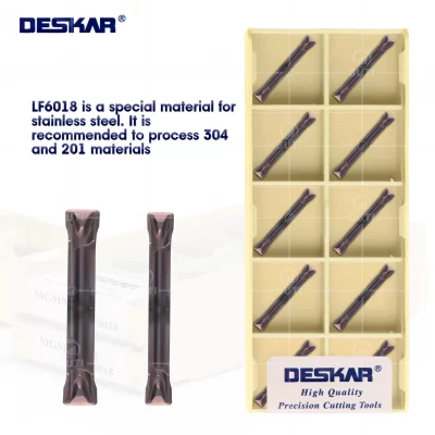 Deskar 100% original MGMN300-T MGMN400-T cnc cortador de ranhura torno de corte ferramentas de torneamento inserção de carboneto para aço inoxidável