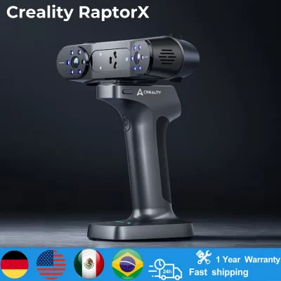 Creality 3D Scanner Raptor X 34 + 7 Laser Azul NIR Luz 0,02 Mm Precisão 60fps Velocidade de Digitalização Wi-Fi6 Suporte Scanner 3D Sem Fio