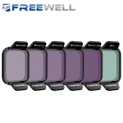 Kit de filtro nd padrão freewell para drones dji flip nd8 nd16 nd32 nd64 nd128 pl, para redução de luz, cores aprimoradas