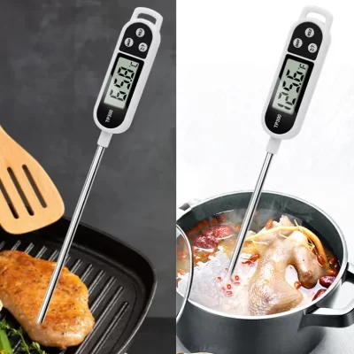 Sonda de aço inoxidável para cozinhar alimentos, fogão a churrasco, água, leite, óleo, carne líquida, termômetro digital de cozinha, ferramentas de cozinha