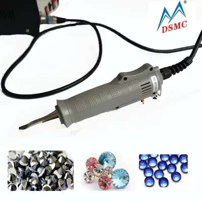 Venda quente fábrica feita portátil casa ultra-sônica máquina de ligação e corte lidar com aplicador fixar pedra strass máquinas