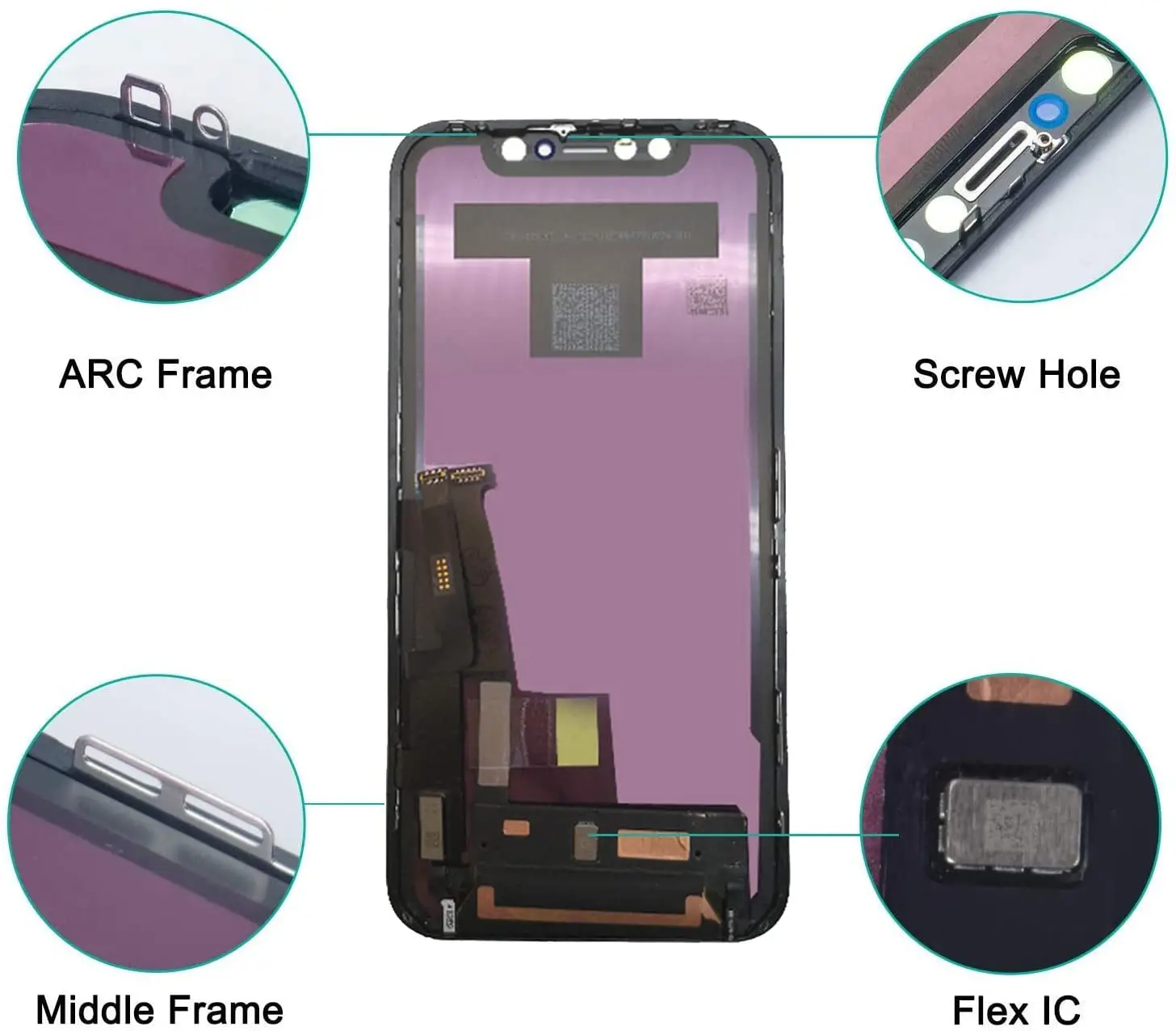 100% Excellent OLED Pantalla for iphone XR LCD Display Touch Screen Digitizer Assembly for iPhone XR LCD Replacement - Image 4