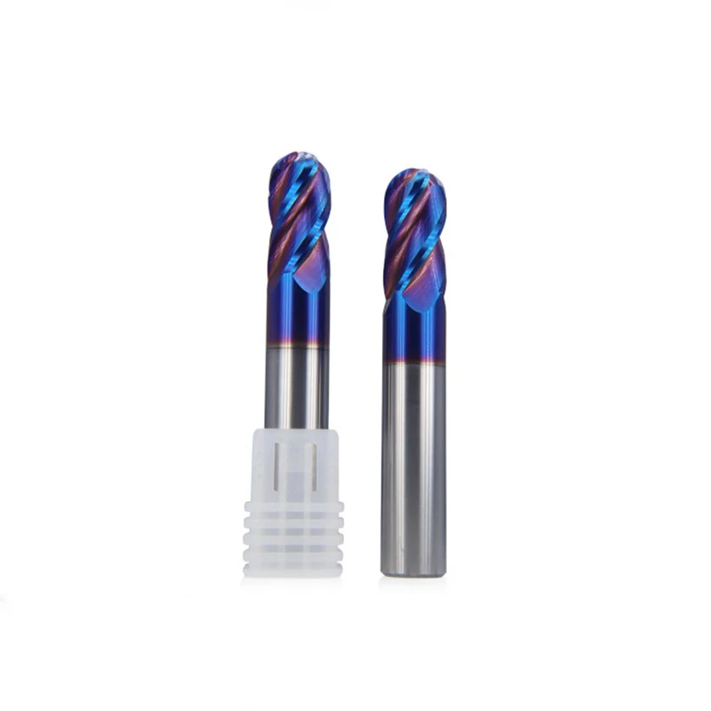 Hrc65 4 flauta bola fresa carboneto de tungstênio cortador cnc roteador bit fresa ferramenta r0.5 6mm 8mm 10-20mm para metal aço - Image 3