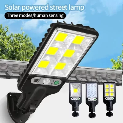 Solar Outdoor LED Pátio Lâmpada De Parede, Sensor De Movimento Impermeável, Iluminação De Segurança, Luzes De Rua, Jardim, Caminho Do Pátio, 3 Modos