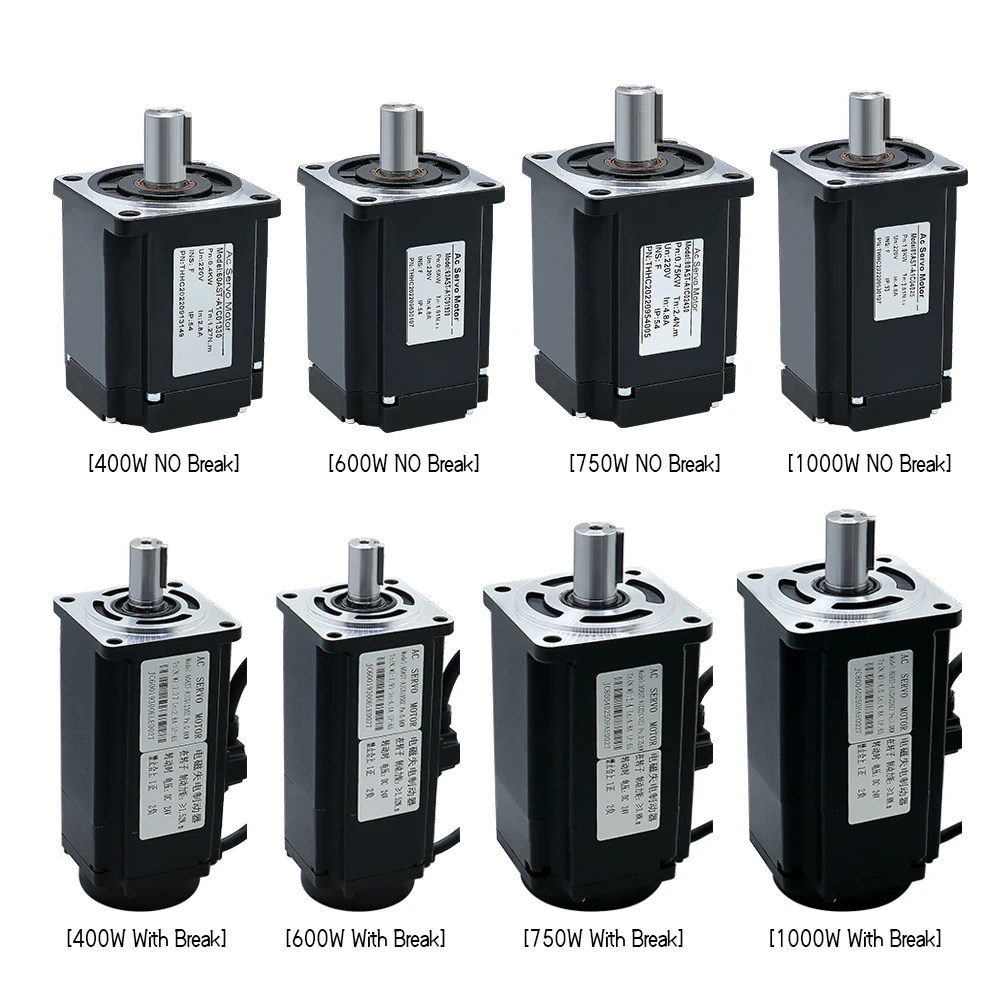 HLTNC Servo motors Kit 400w 600w 750w 1000w With Servo Driver 17bit Absolute Encoder 1.27Nm-3.8Nm 543ozin For CNC Engraver - Image 4
