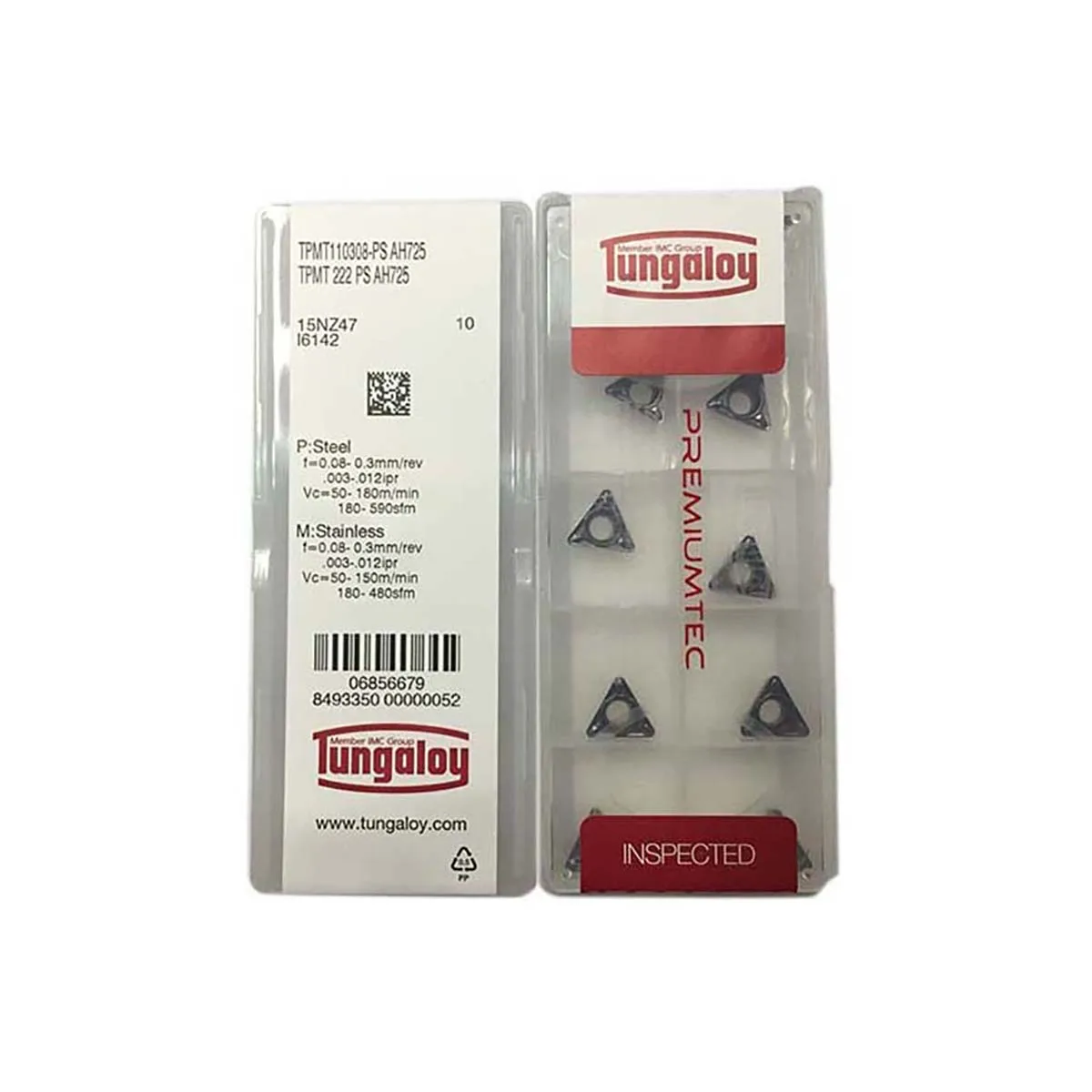 Tungaloy Original TPMT 090202 090204 090208 110304 110308 16T304 16T308 -PS AH725 NS530 NS9530 Inserção de giro